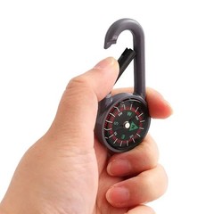 Mini Carabiner Compass Keychain for Camping Hiking Backpack Survival Tool
