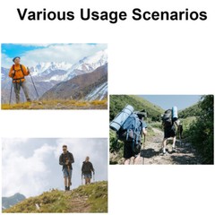 1 Pair All Terrain Trekking Hiking Poles Backpacking Adjustable Walking Sticks