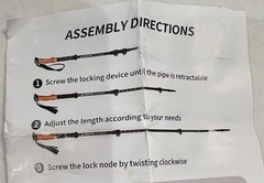 Aihoye Hiking Trekking Walking Poles Body Height 4’5″ to 6’5″ 2 Pack Collapsible