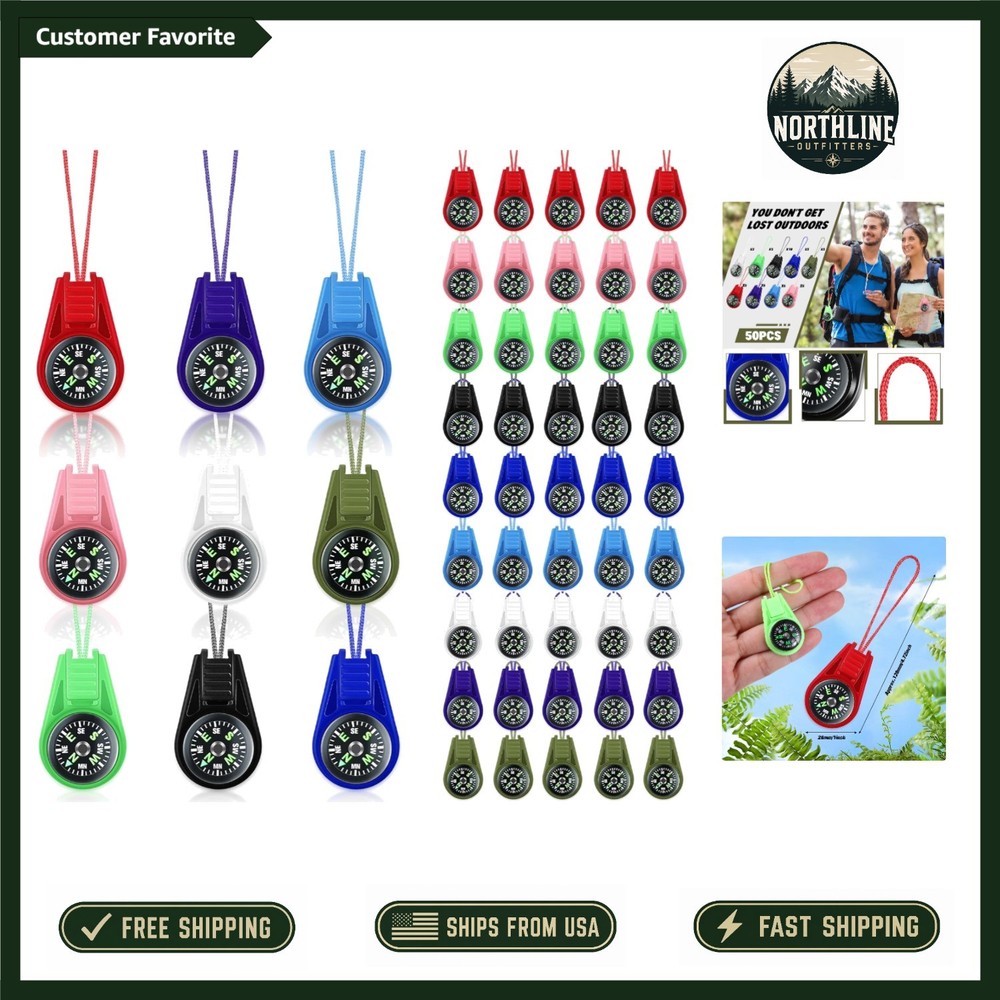 Children’s Mini Compasses with Keychain – Fun Gift for Outdoor Activities