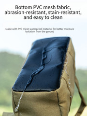 Portable Canvas Tent Peg Organizer Bag 35x13x12cm with PVC Resistant Base