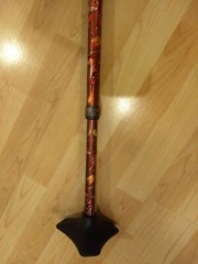 Aluminum Metal Walking Cane Adjustable. Bird designs. 23.5 high. Extend to 39 in