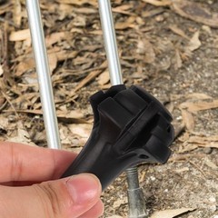 2 Pcs Plastic Trekking Pole Tips Replacement Hiking Poles Feet Accessories Black