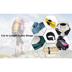Black Nylon Cable Straps Adjustable Securing Cord Ties with 25 30 Buckles Set