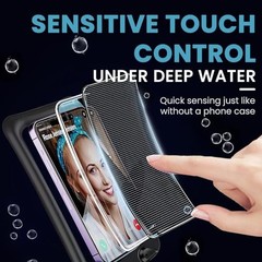 2 Pack Waterproof Floating Phone Pouch IPX8 Floatable Waterproof Blue+Black