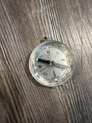 Vintage PIC Brass Compass – With Lock and Direction Arrow – Made in Germany