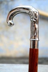 Antique Wooden walking stick With brass head handle vintage Antique Handmade New