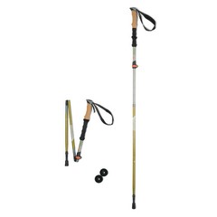 OZARK TRAIL Aluminum Folding Quick Lock 2 PC.Trekking / Hiking Poles W/Cork Grip