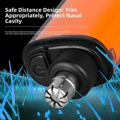 Nose Hair Trimmer USB Rechargeable with Rounded Blade Head for Safe Use