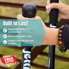 jetti Weighted Walking Stick Black Small