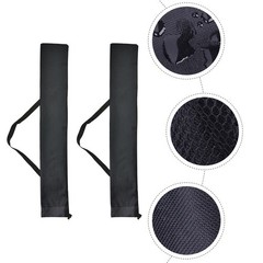 2Pcs Reusable Black Alpenstock Storage Bags Carrying Bags for Hiking
