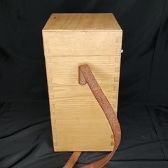 Vintage 1950s Weems & Plath Hand Bearing Compass With Wood Case And Strap