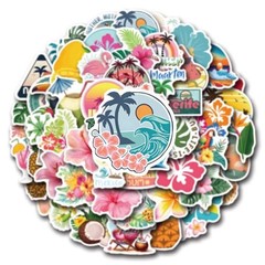 Stickers, 55PCS Funny Tropic Graffiti Pack Waterproof Vinyl Decals for Tropical