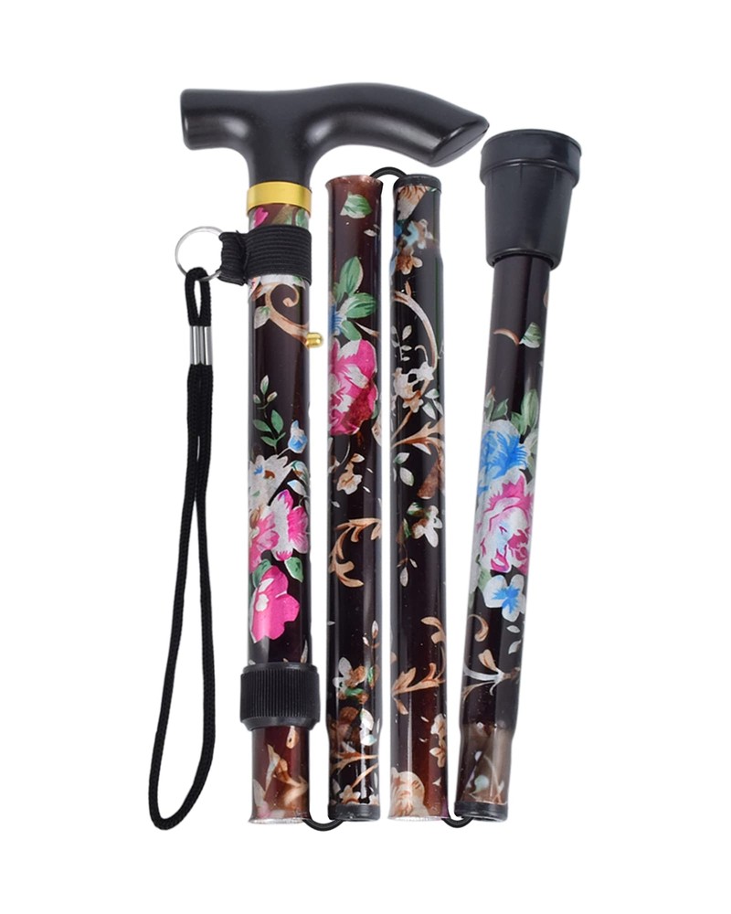 Folding Walking Sticks Aluminum Colorful Floral Walking Stick Folding Le…