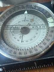 ORIGINAL STEIGUNG WILKIE PRISMATIC SIGHTING COMPASS BOX W/ CASE Non Working