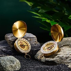 Glow in the Dark Metal Pocket Compass – Camping, Hiking, Military Navigation Too