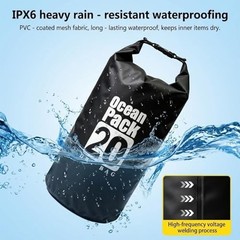 Floating Waterproof Dry Bag 5L/10L/15L/for women-Lightweight&Durable 20L BLACK
