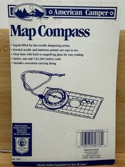 Vintage 1996 American Camper Map Compass No. 7010 Sealed NOS Made In Taiwan