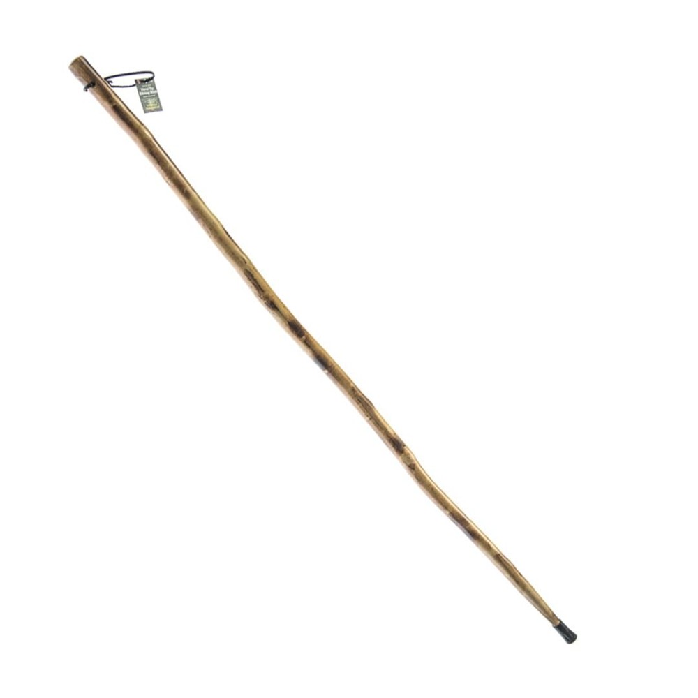 SE Natural Wood 55″ Bianbai Walking/Hiking Stick with Built-in 55″, Brown