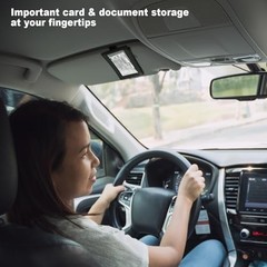 Registration & Insurance Card Document Holder for Visor, Carrying Case Black