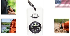 Portable Mini Compass with Split Ring | Easy-to-Read Luminous Direction Tool