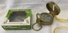 Lensatic Compass Model 14-829 With Box Excellent Condition & Box
