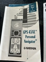 Garmin GPS 45XL Hiking GPS Navigator Black/White with Case and Manuals