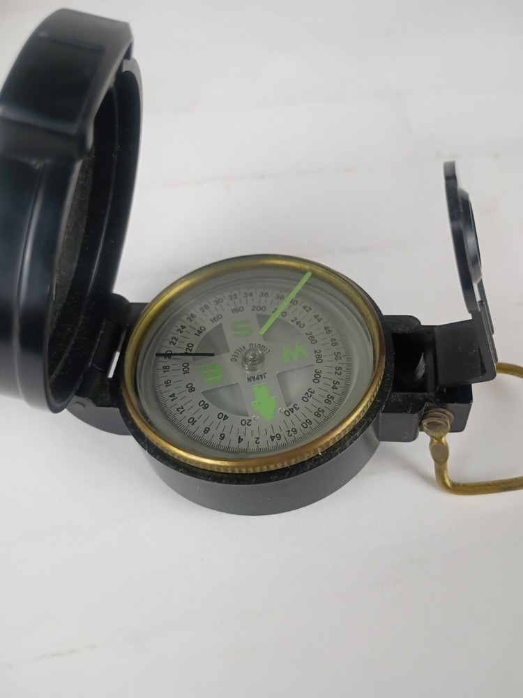 Lensatic Engineer Compass Early 1960s Navigation Tool Liquid Filled Japan