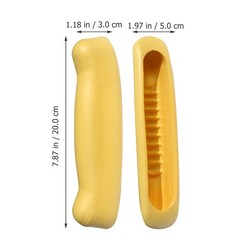 2Pcs Durable Yellow Foam Underarm Crutch Pads Protective Replacement Covers