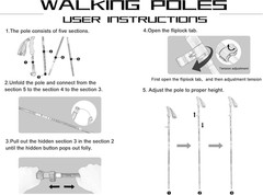 Collapsible Hiking Poles for Men & Women, Lightweight Foldable Walking Sticks, A