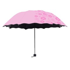 Stylish Water Activated Floral Umbrella with UV Protection and 3 Fold Feature