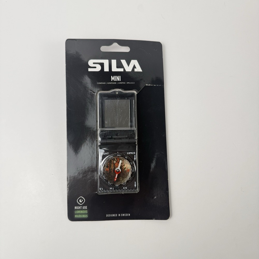 Silva MINI Compass Waterproof Night Use Scale Mirror Emergency Survival Hike NEW