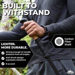 Ultralight Carbon Fiber Trekking Poles Quick Lock Adjustable Height EVA Grip New