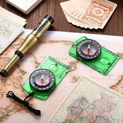 Acrylic Hiking Compass for Orienteering & Navigation – Kids Map Reading Tool, Gr