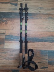 USED Cascade Mountain Tech Trekking Poles Black/Green