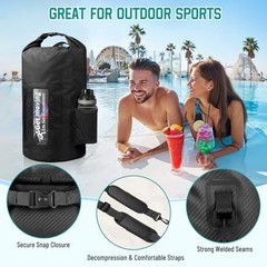 Dry Bag Waterproof Backpack for Women Men/20L Roll Top Dry Bags for 10L Black