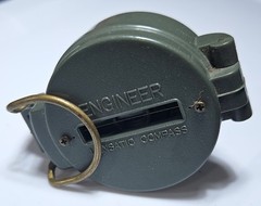 Vintage Engineer Lensatic Compass Japan Liquid Filled Military