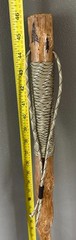 Cedar hiking stick, carved John Muir quote, compass top, paracord grip, pines
