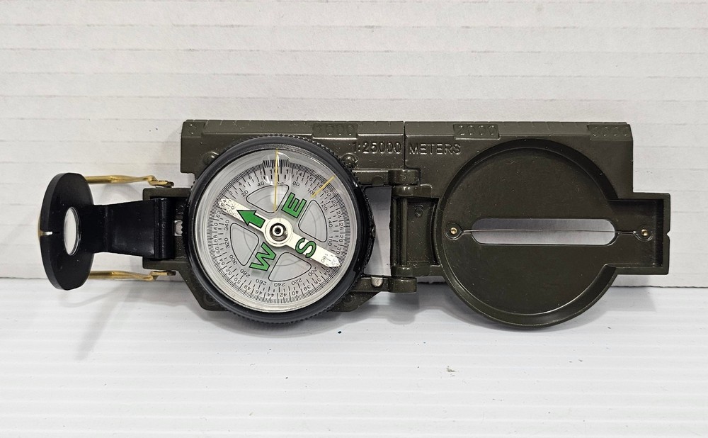 Sheffield Directional Compass US Military Lensatic Aluminum Body EDC Survival