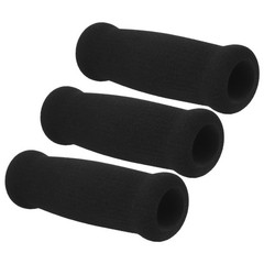 3Pcs Black Anti-Skid Walking Cane Handle Grips Durable Sponge Replacement