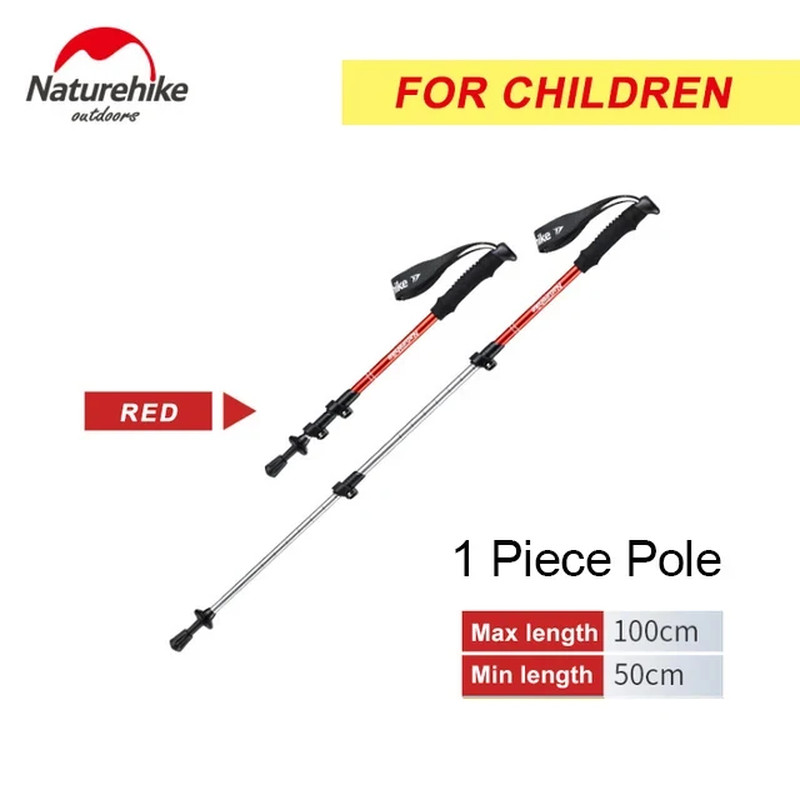 Outdoor Walking Stick Aluminum Alloy Alpenstock Telescopic Hiking Trekking Pole