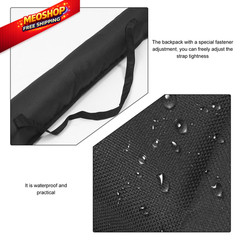 Kisangel Waterproof Foldable Walking Stick Bag Adjustable Strap medium, Black