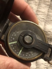 YCM Japan Engineers Lensatic Compass Preowned