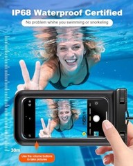 Floating Waterproof Phone Pouch 2 Pack, IP68 Waterproof Phone Case 7.2 inch