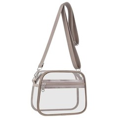 Clear Bag for Stadium Events Clear Sports Fan Handbags Purses with Medium Khaki