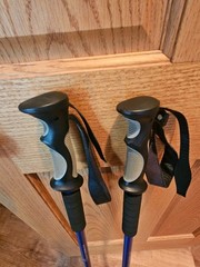 1 Pair (2 Poles) Anti Shock, Adjustable, Collapsible Hiking Poles