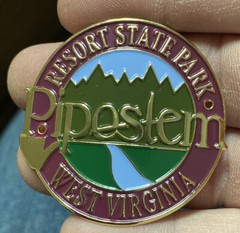 Pipestem State Park West Virginia Hiking Staff Stick Medallion NEW WV