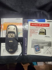 Magellan Meridian Color Handheld GPS Receiver With Manuals And Memory Card