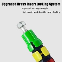 Pair 2 Trekking Walking Hiking Sticks Poles Adjustable 3 Section Anti-shock BLK