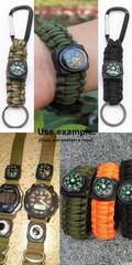 50 Pcs Mini Pocket Button Compass for Hiking Camping Boating Watch Band Paracord